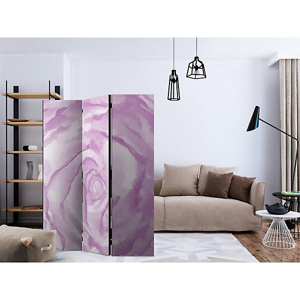 Paravent Rose élégant 3 Panneaux pour Intimité et Déco 135 x 172 cm Violet et Rose