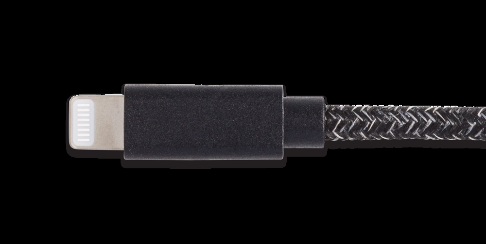 Bluehive Braided Lightning Cable with Leather Strap, 6-ft