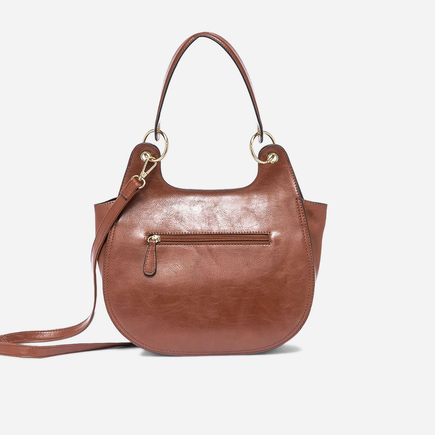 Sac besace cognac