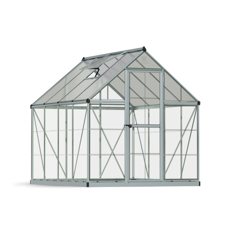 Serre en polycarbonate Hybrid argentée 4,4 m² CANOPIA