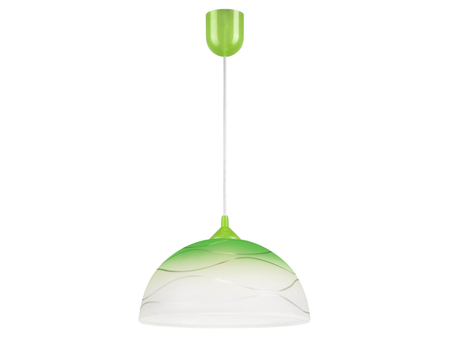 Lampa wisząca Sfera szklana zielona