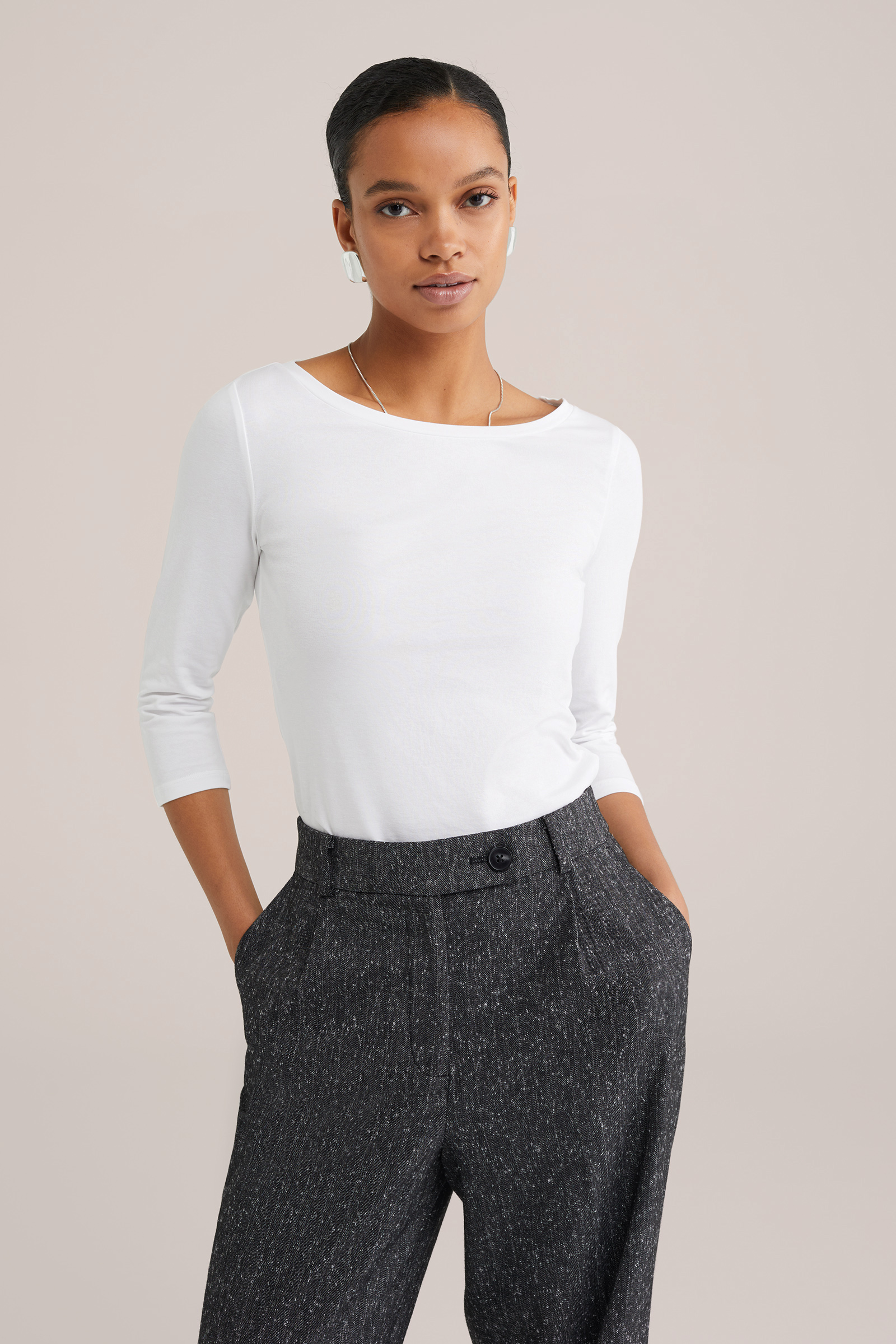 Dames T-shirt met driekwart mouwen, 2-pack