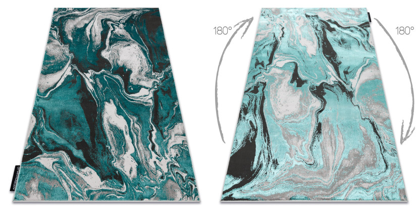 Dywan DE LUXE nowoczesny 622 Abstrakcja - Strukturalny zielony 120x170 cm