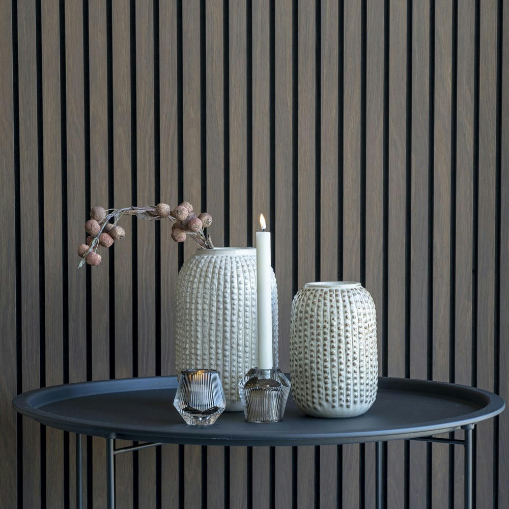 KODI - Vase en grès H20cm beige