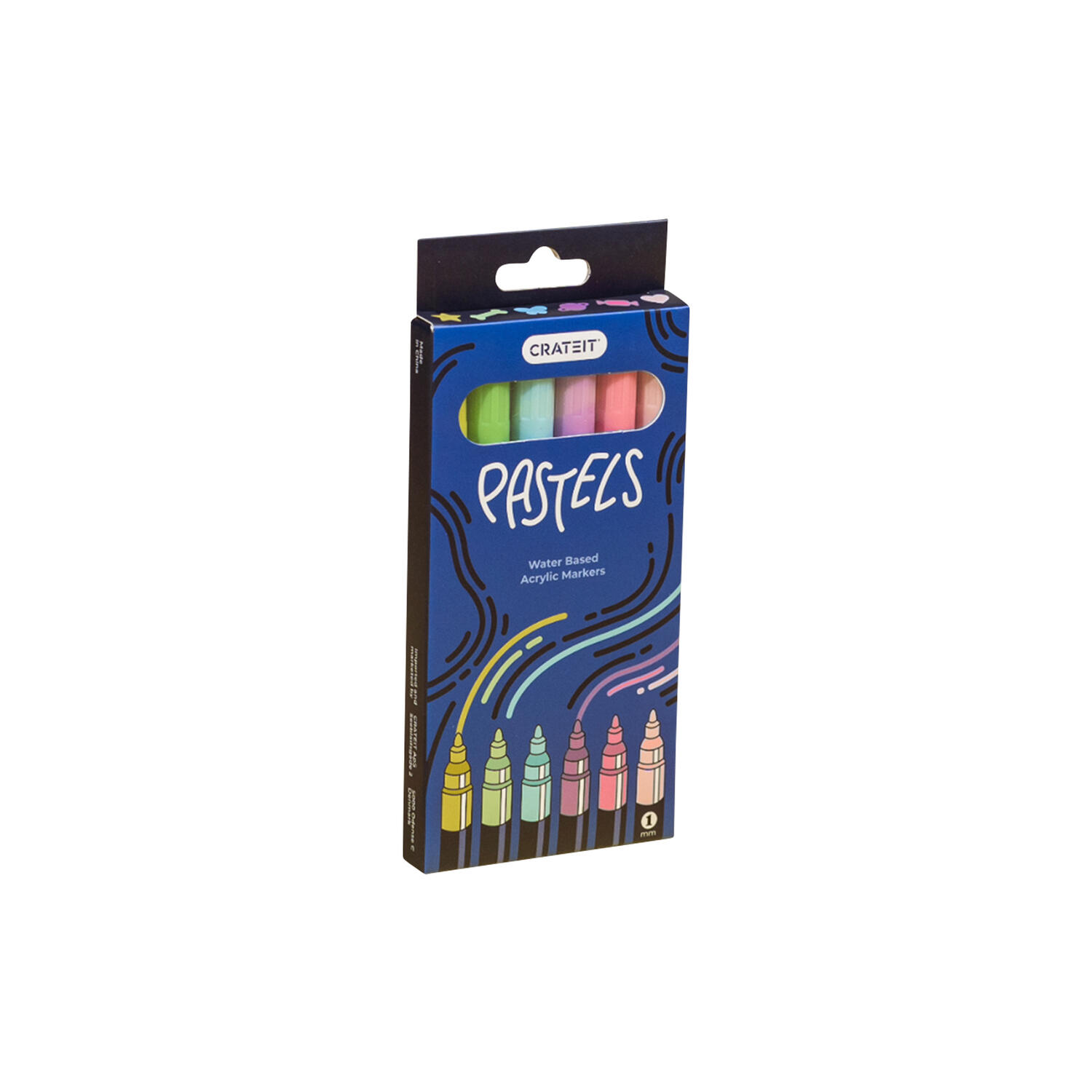 Pastel Tuscher 1 mm 6 stk.