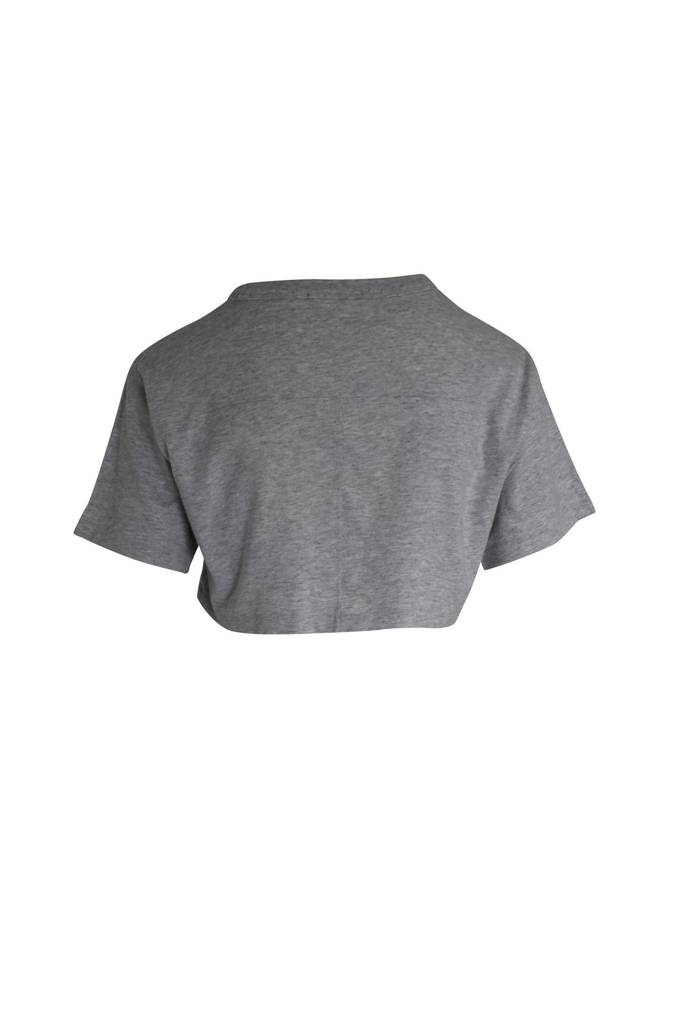 Alexander Wang Preloved Cropped T-Shirt in Grey Cotton