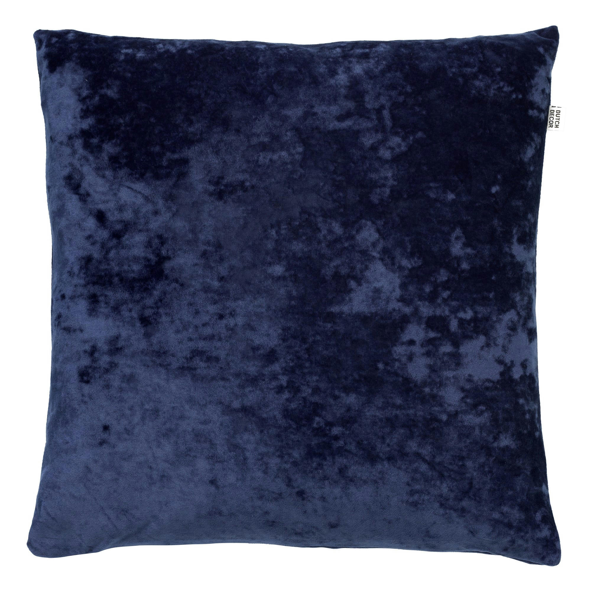- Coussin - bleu en velours 45x45 cm uni