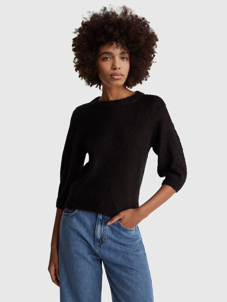 Warm short sleeve sweater
