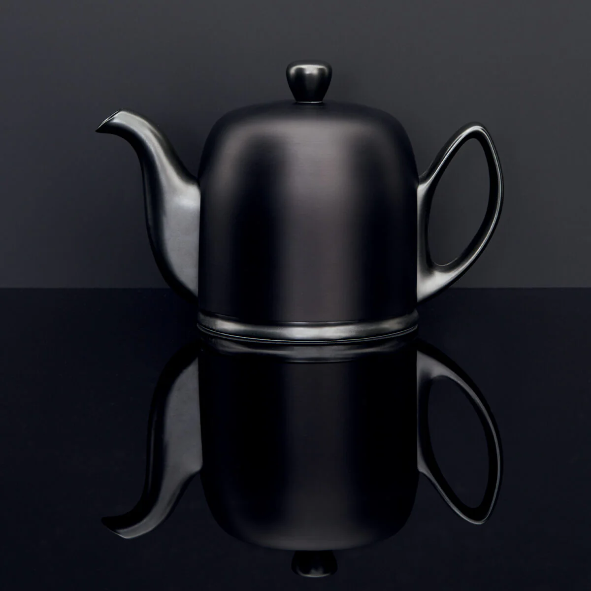 Théière 2 tasses cloche noire