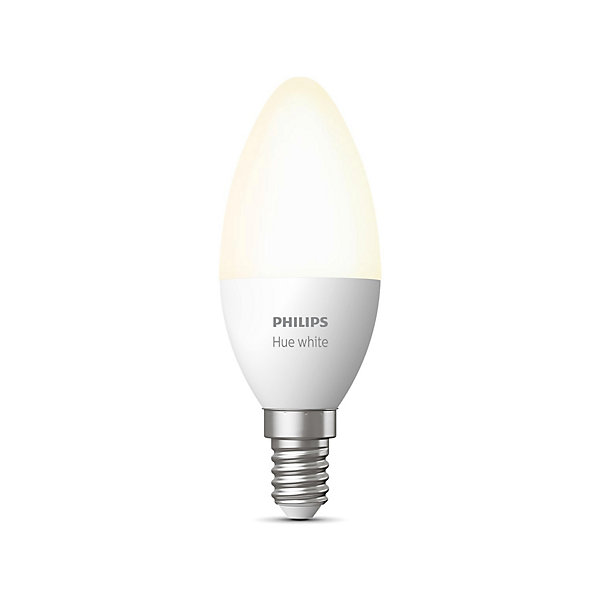 Ampoule connectée dimmable Bluetooth Philips Hue IP20 Flamme E14 470lm 5,5W blanc chaud
