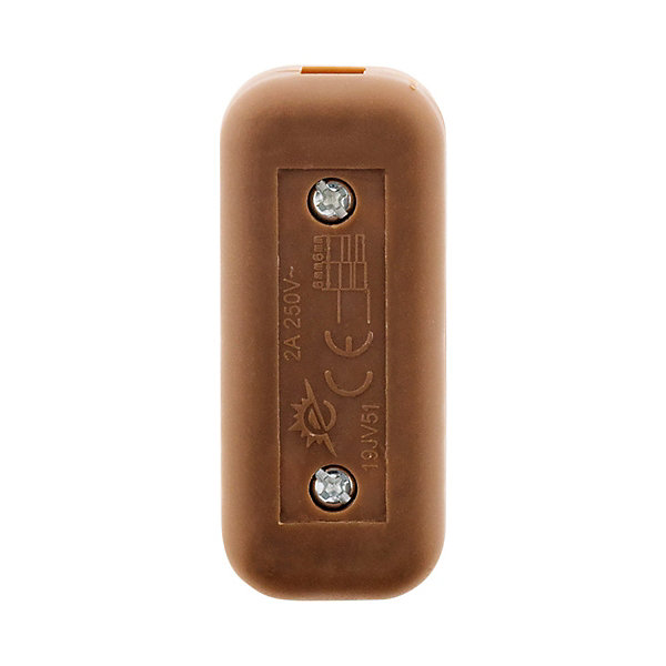 Interrupteur 2A Unipolaire Marron - Zenitech