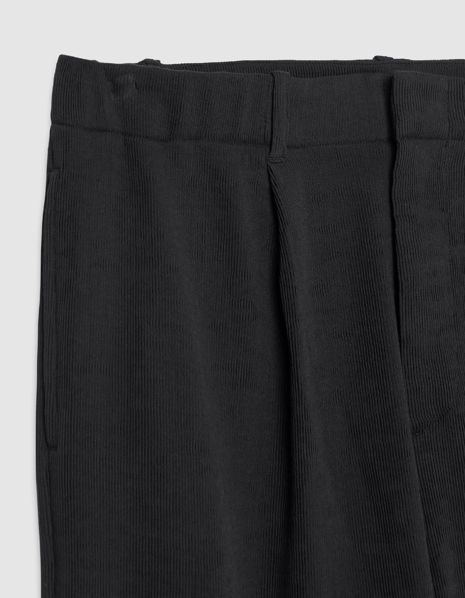 Pantalon noir tissu plissé Homme