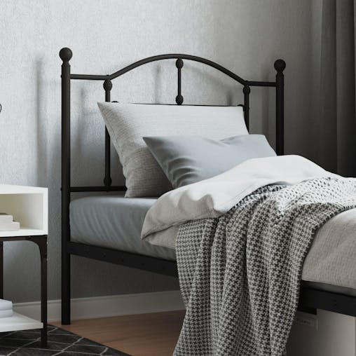 NNEVL Metal Headboard Black 90 cm