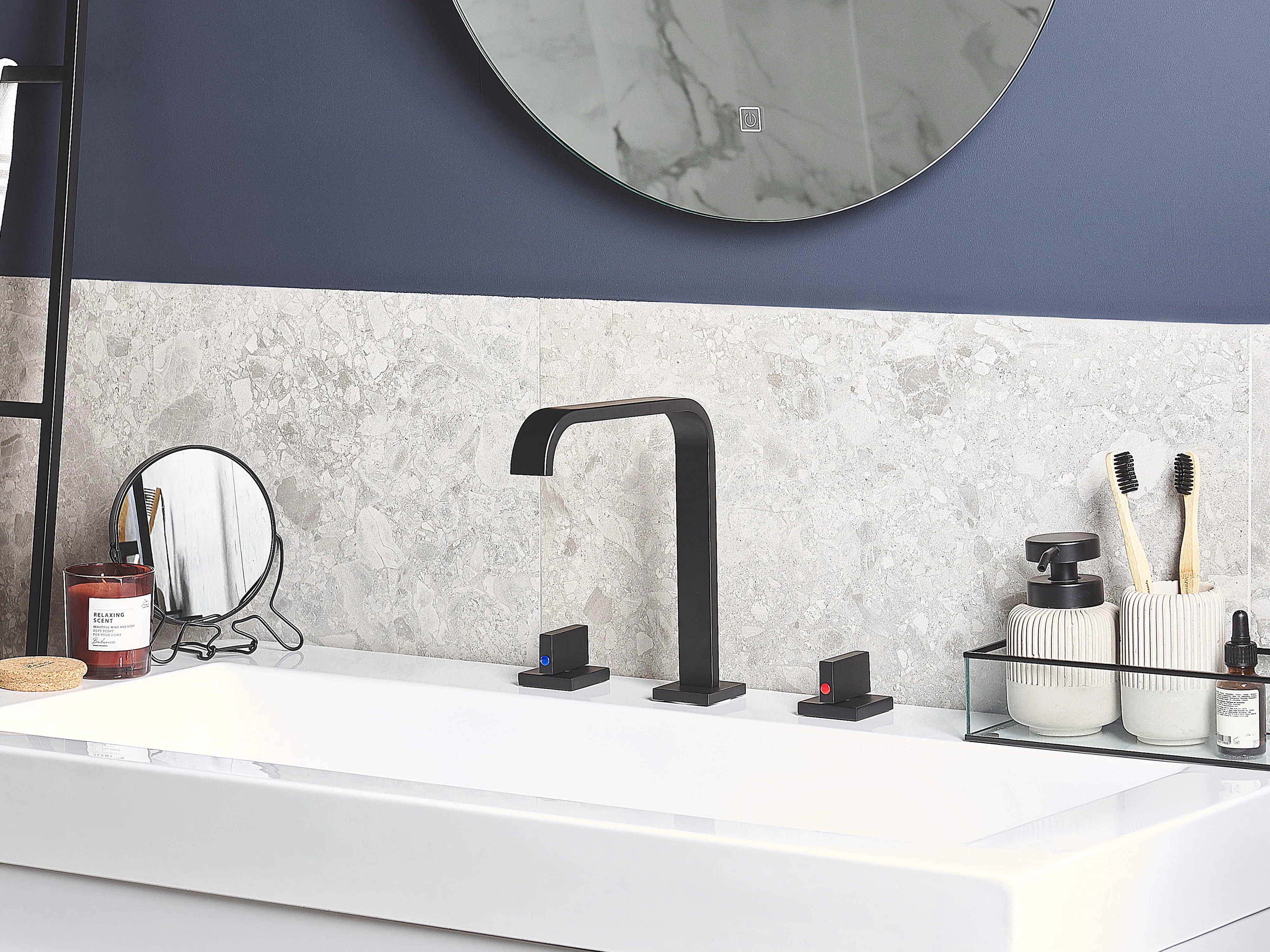 Basin Mixer Tap KAGERA Brass Black