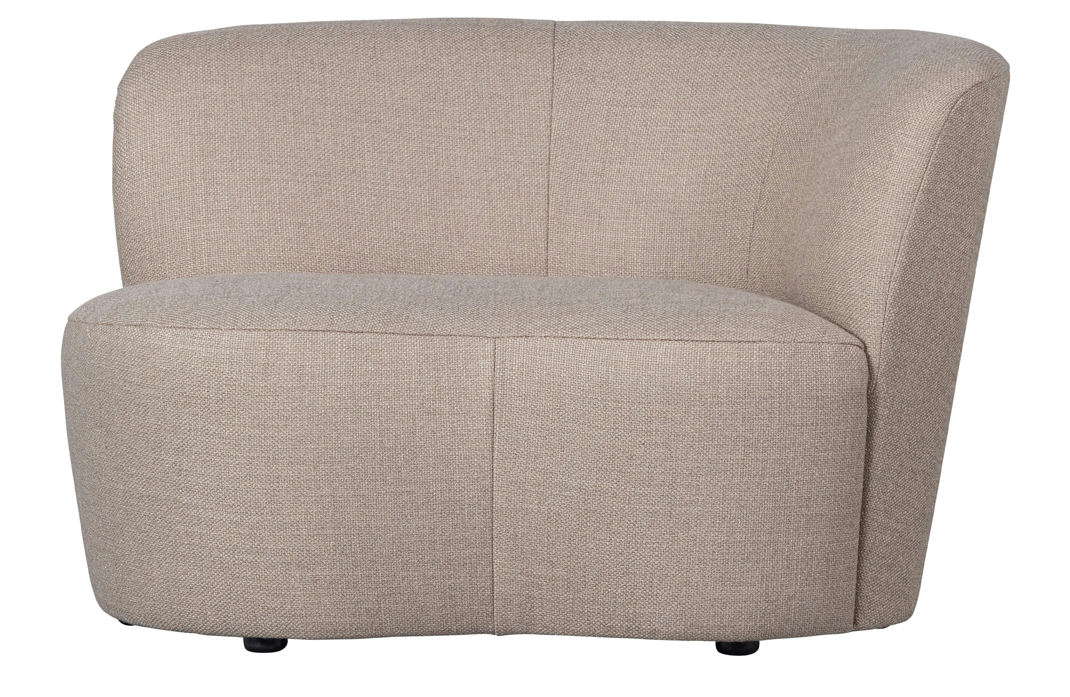 0 - Banc Droit - Polyester - Beige - 73x112x80 - WOOOD Exclusive  - Stone