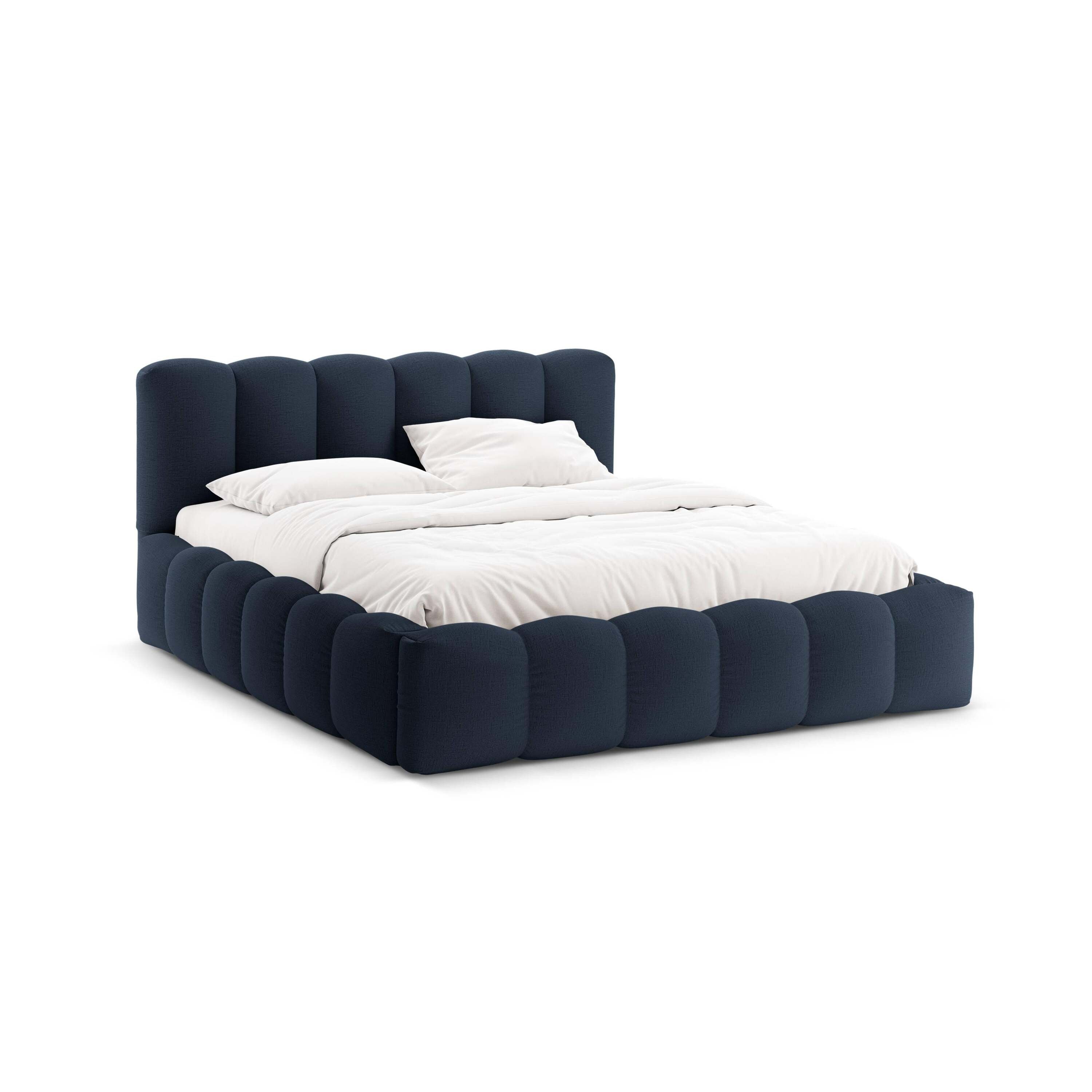 Micadoni Lupine Bedframe met Opbergruimte 140 x 200 cm - Koningsblauw