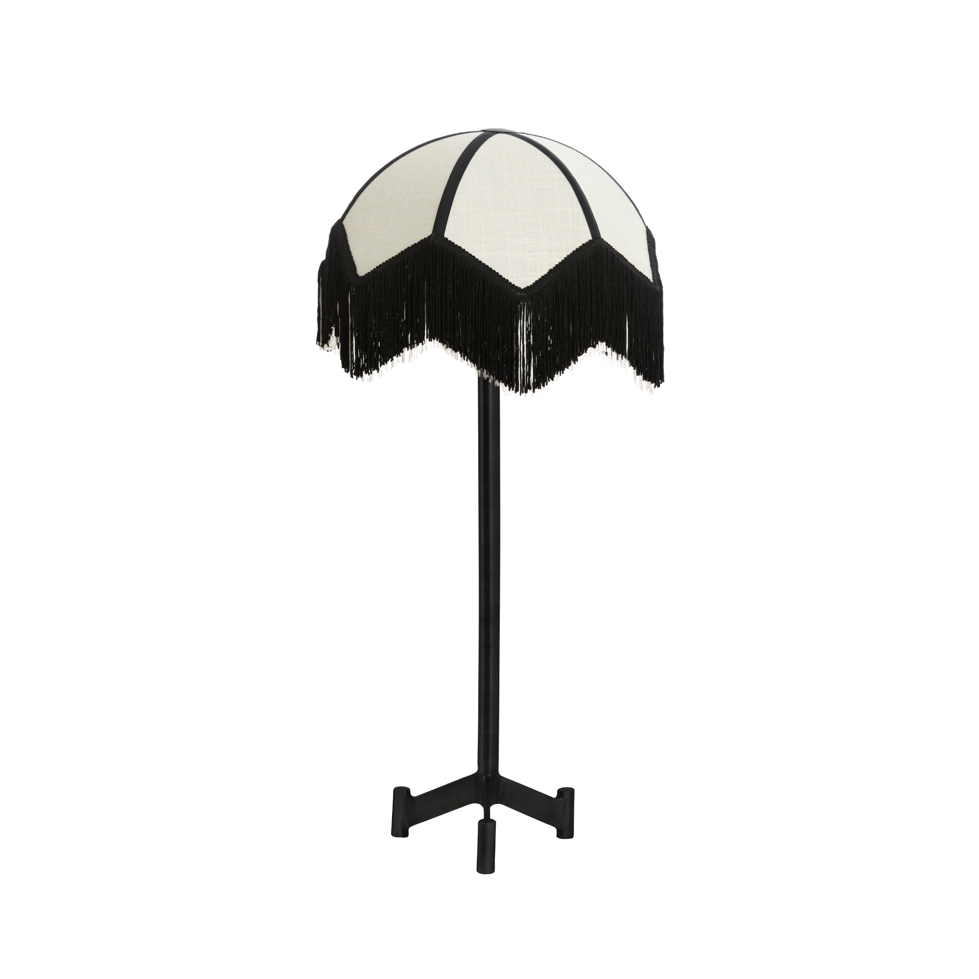 Tafellamp Dennis/Sulina - Zwart/Wit - Ø35x78cm