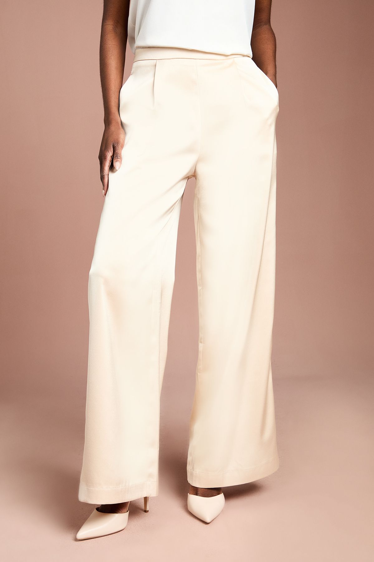 Coast Satin Wide Leg Trouser