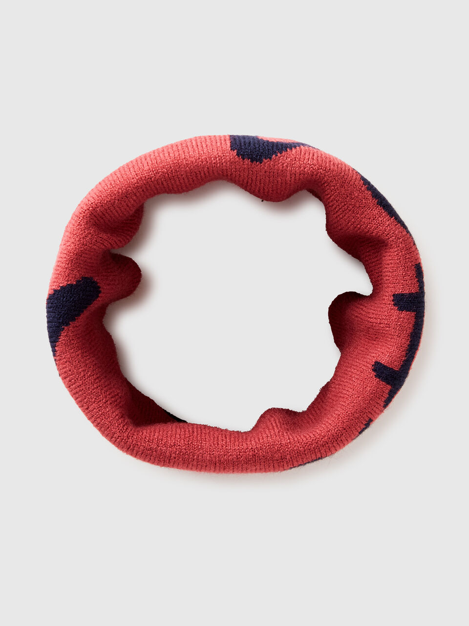 Reversible neck warmer with logo