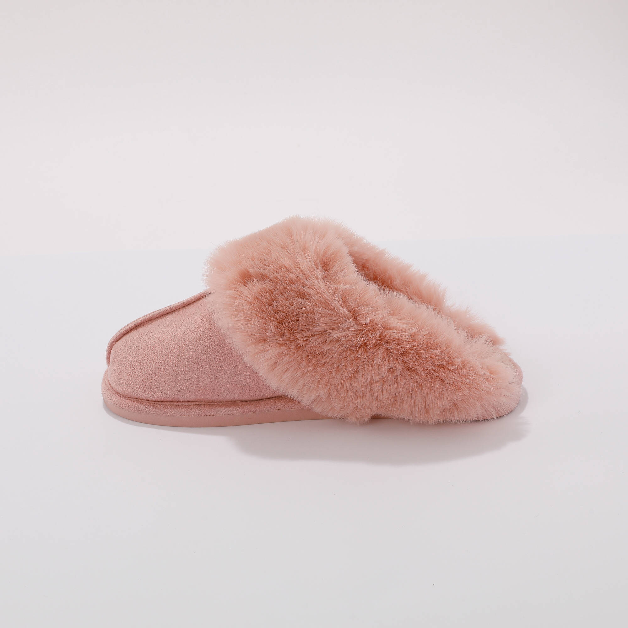 Chaussons mules col fourré