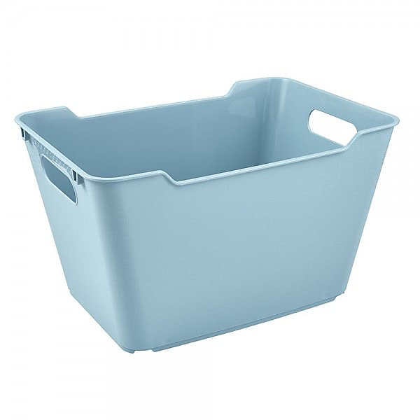 Bac de rangement élégant avec poignées 12 litres - Bleu