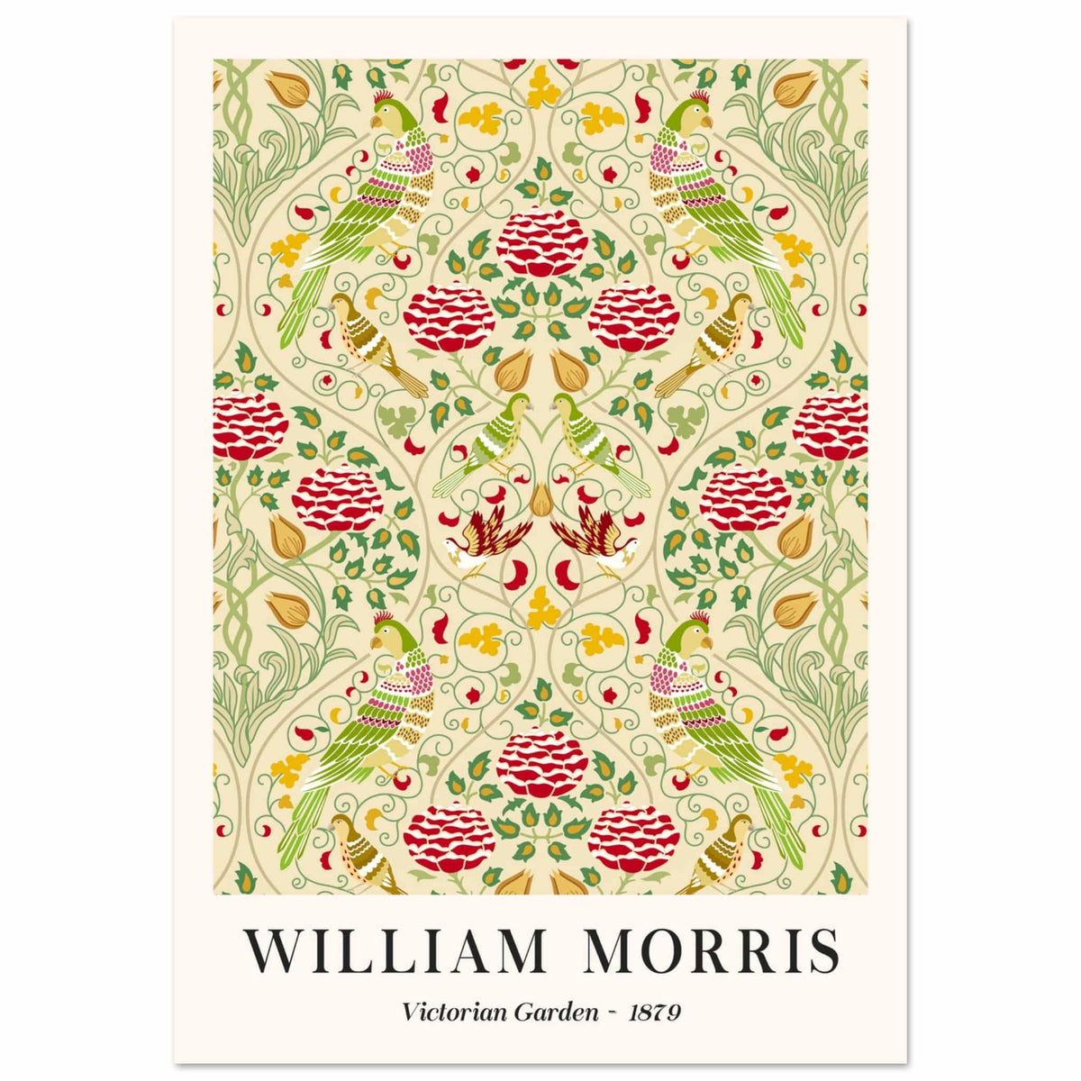 Artfulprints Poster William Morris - Victorian garden 1879  - 70x100 cm - Groen