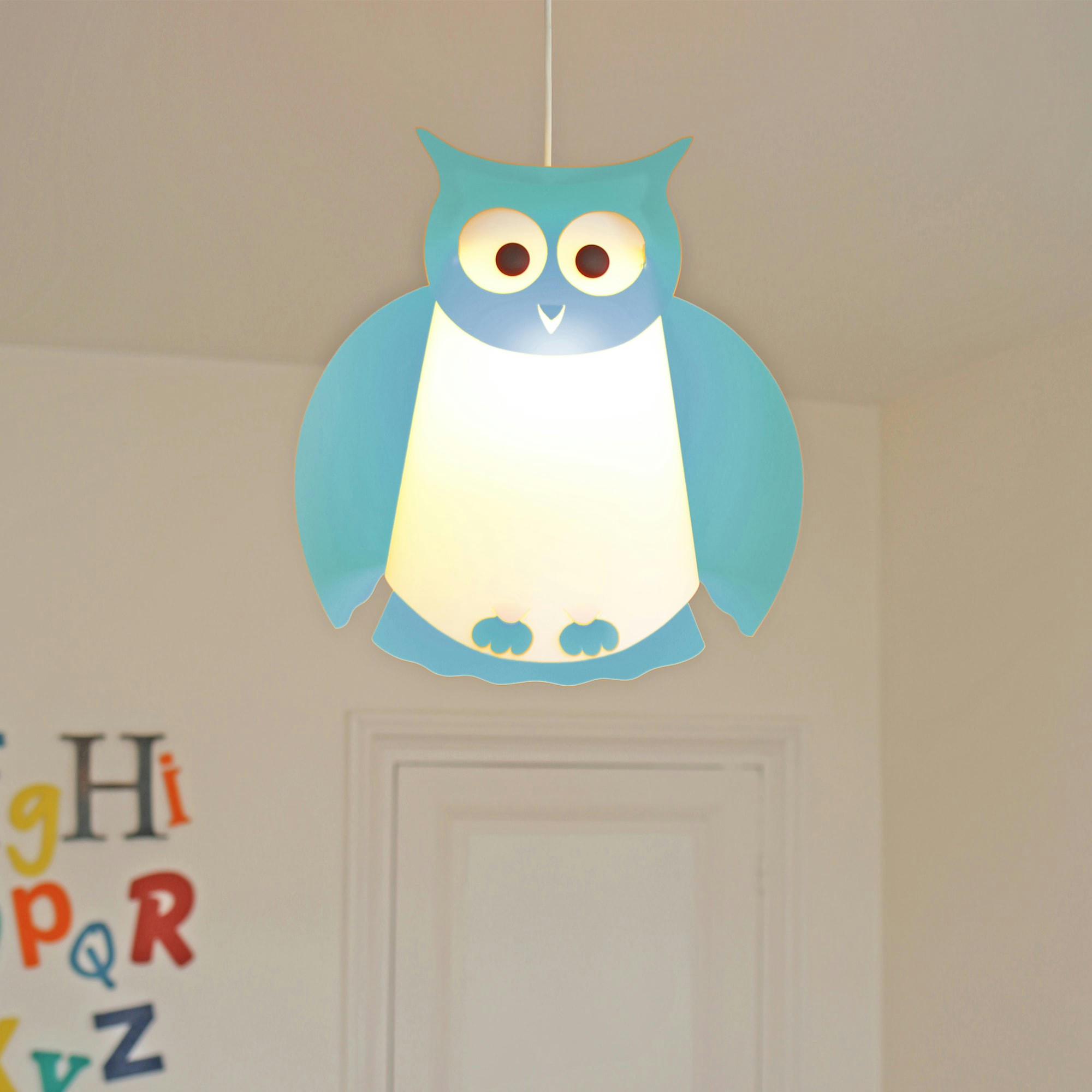 - Suspension enfants Hibou Bleu 38cm