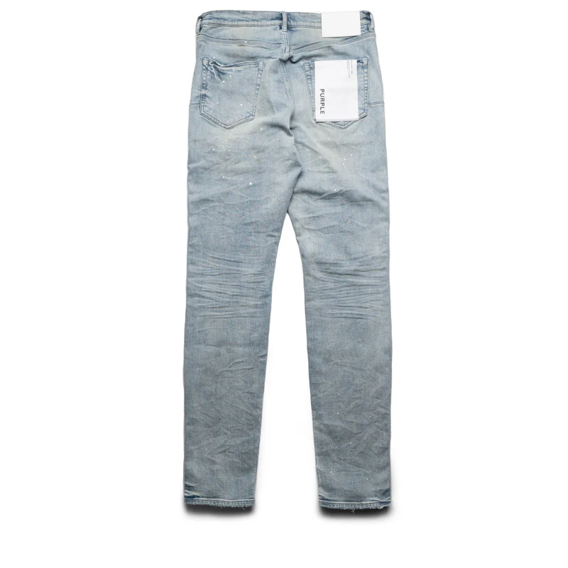 Purple Brand Low Rise Skinny Leg Worn Reflective Jean - Light Indigo