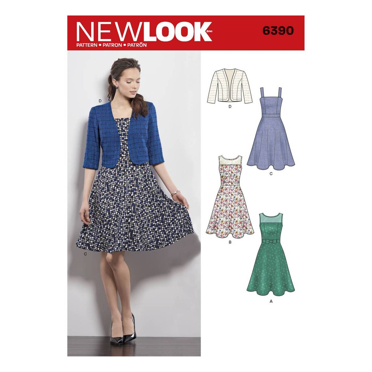 New Look Women's Dress Sewing Pattern 6390