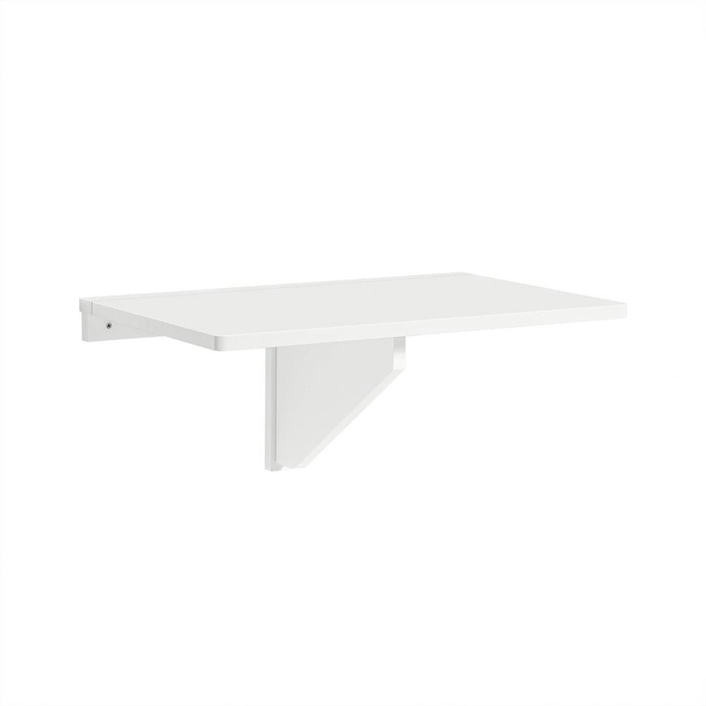 - Table blanche murale rabattable en bois