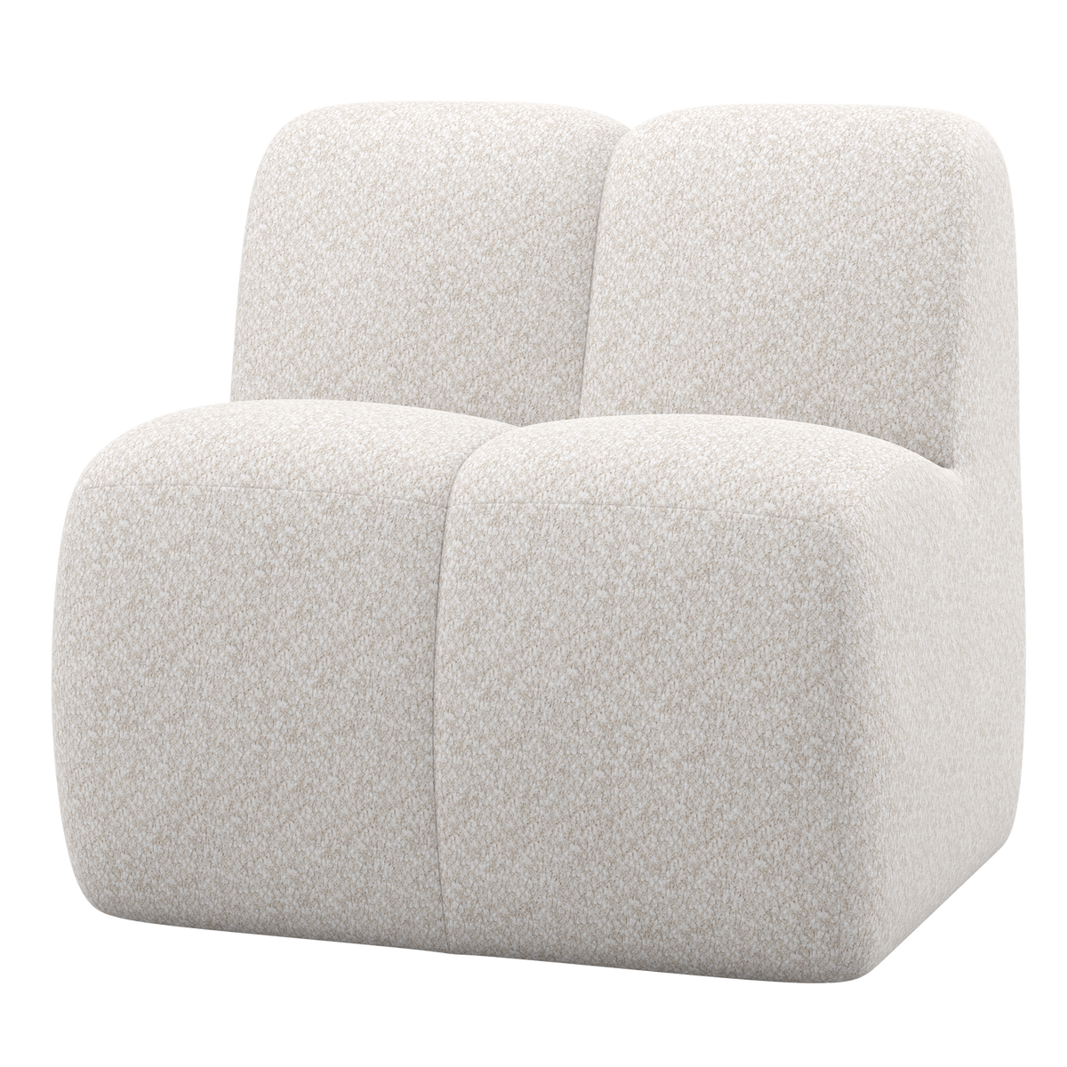 WOOOD eetbankje 84 cm met rugleuning Mojo - Wollig - Ecru