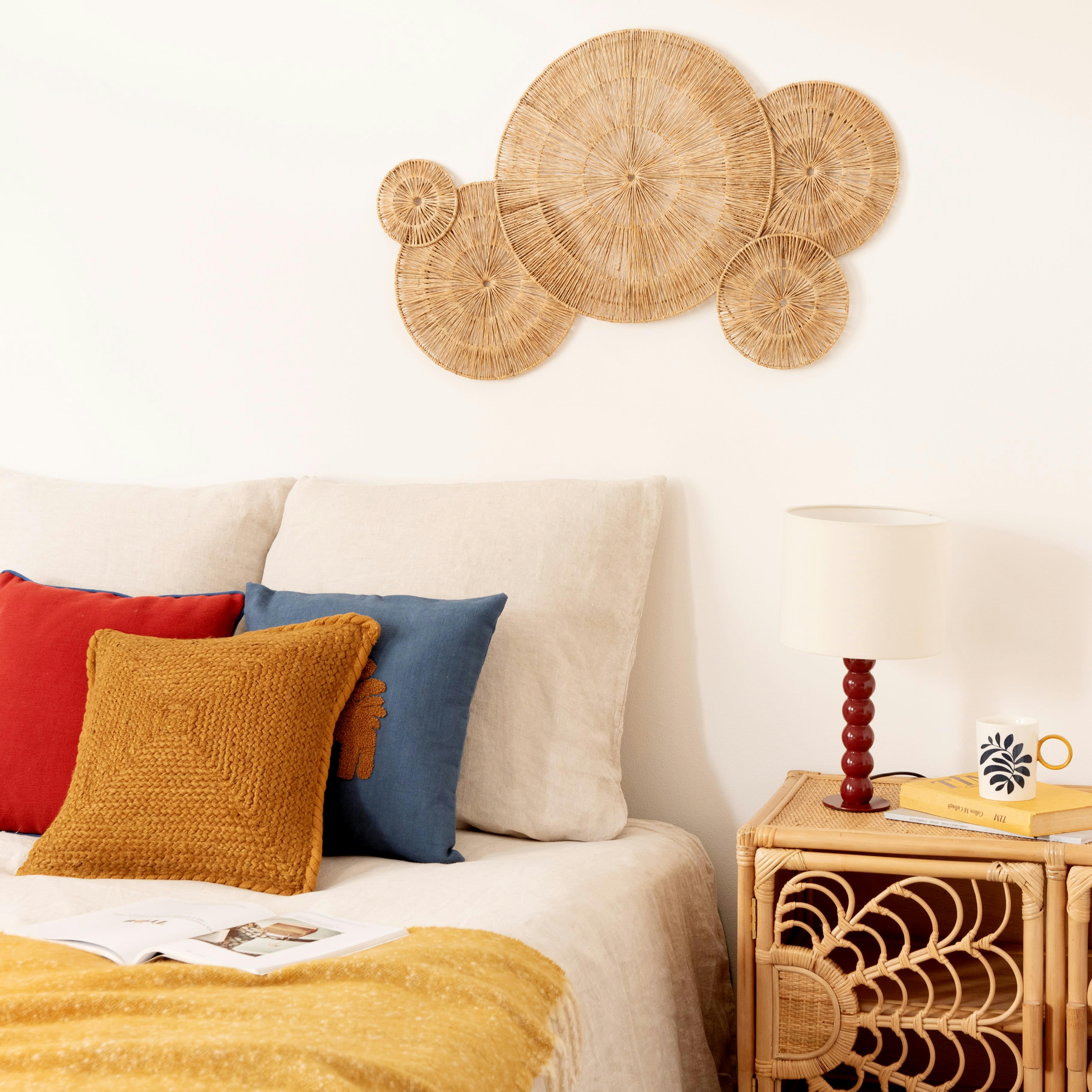 GAEL - Déco murale en jute tressé beige 77x53