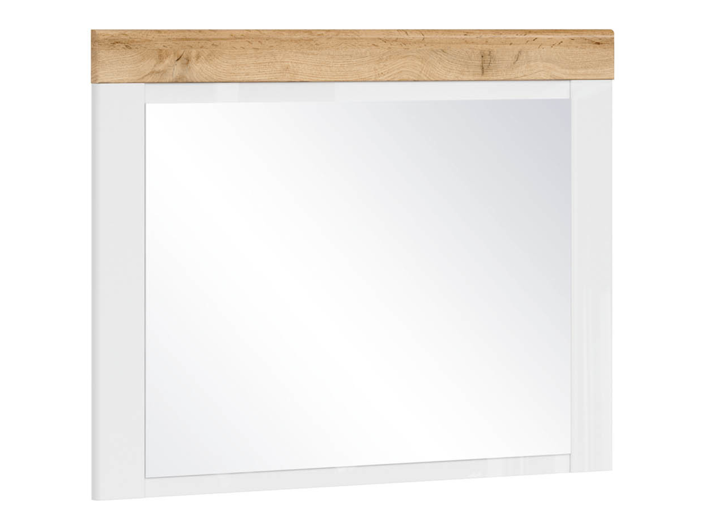 Lustro ścienne Holten 70x92,5 cm biało-brązowe