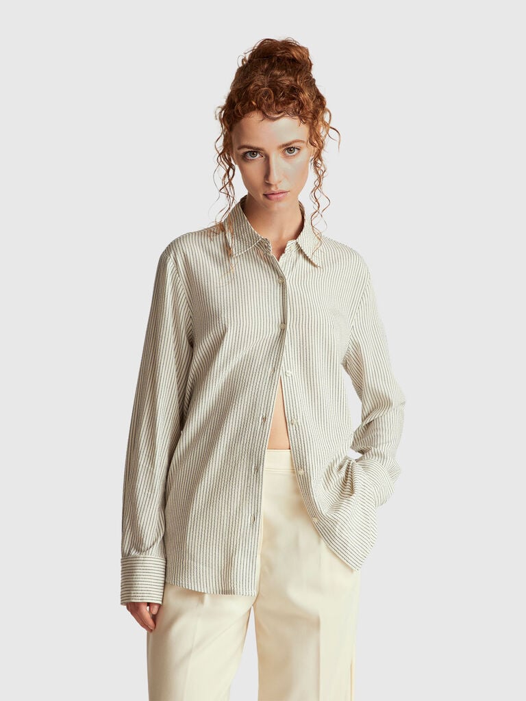 Striped shirt in viscose blend