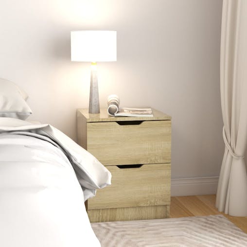 NNEVL Bedside Cabinet Sonoma Oak 40x40x50 cm Chipboard