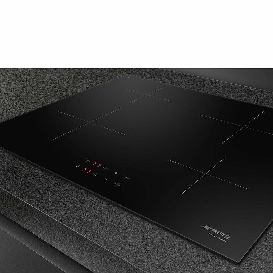 Smeg SI2641DUK - 60cm Black 4 Zone Induction Hob - Plug attached