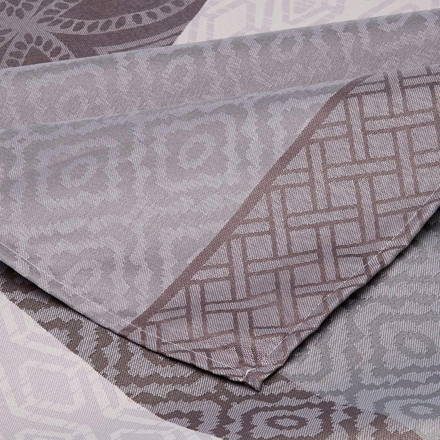 GALLY - Nappe jacquard enduit acrylique gris 160x300 cm