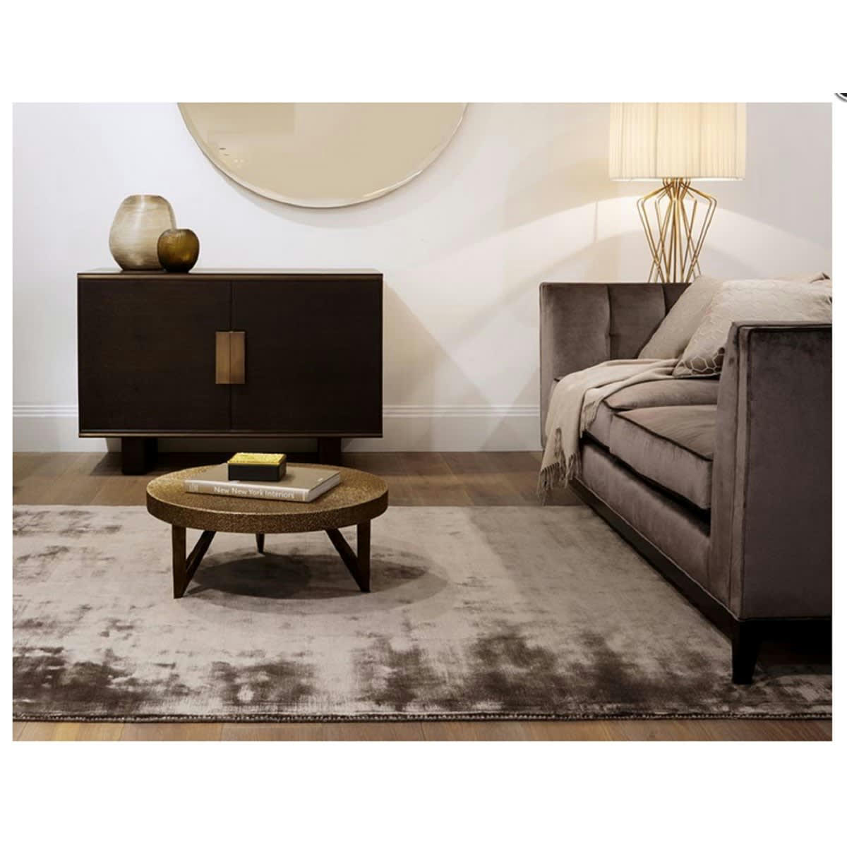 TITANE - Tapis luxe designer en Viscose Marron chocolat 175x250 cm