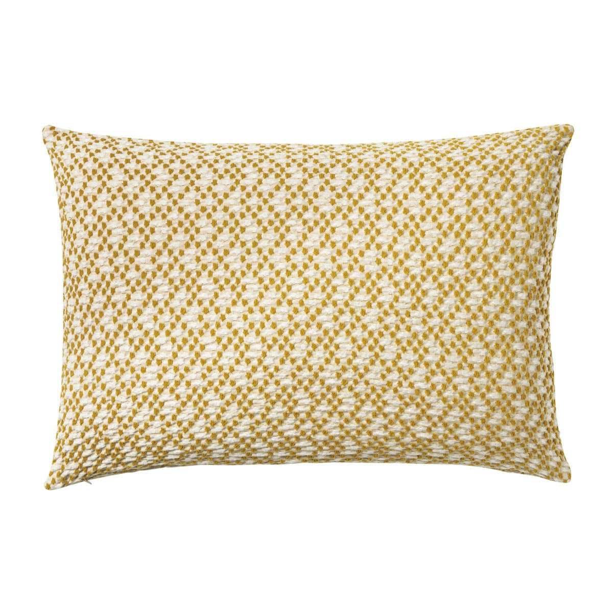 MIRAGE - Coussin en coton tissé jaune 40x60