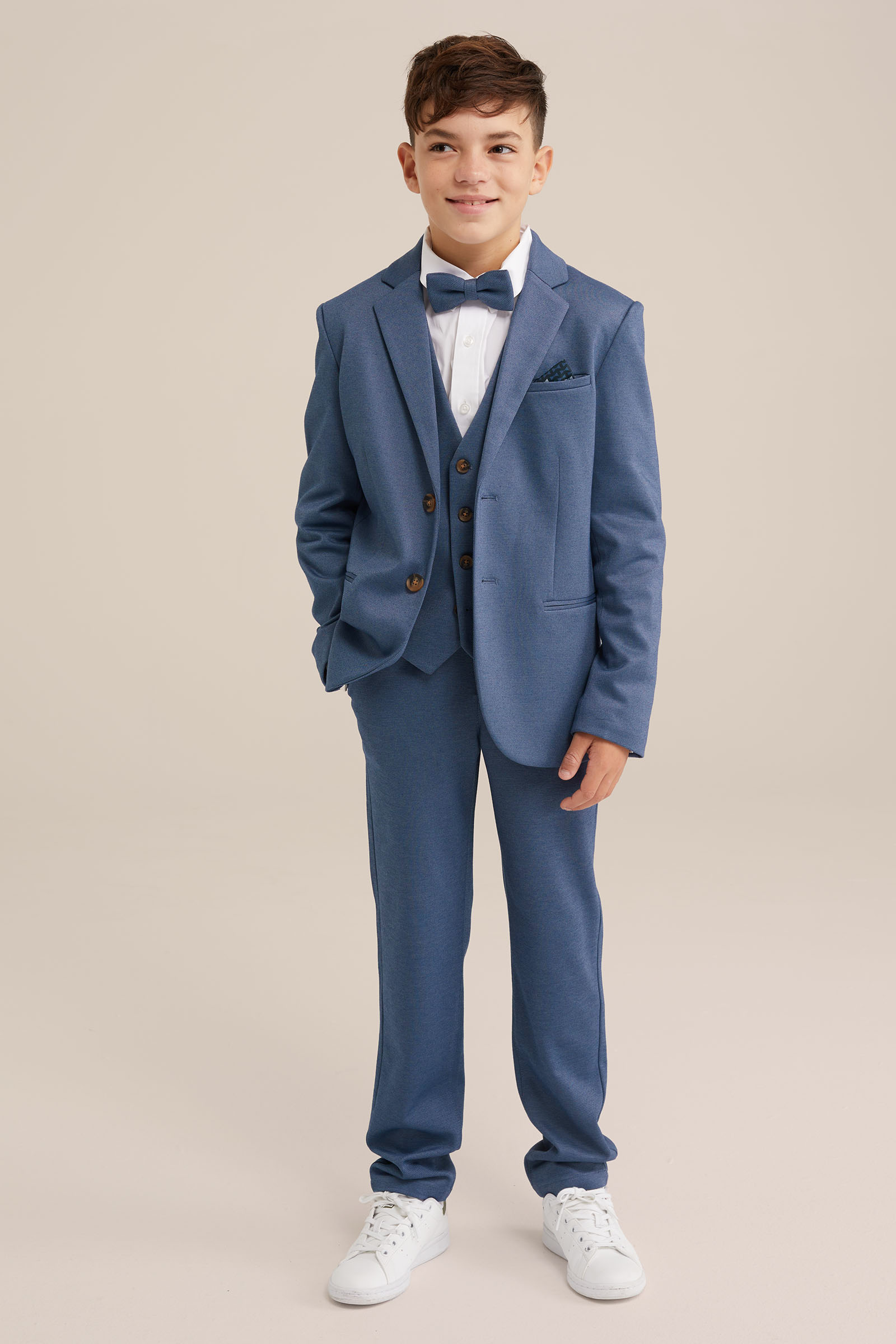 Jongens regular fit gem&ecirc;leerde pantalon