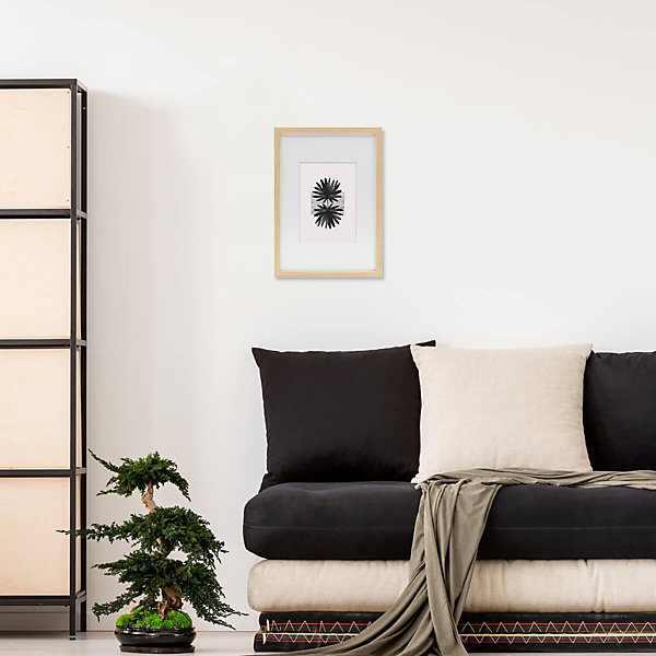 Cadre photo 20x30 cm/a4 chêne alba avec passe-partout 13x18 cm Fabriqué en France