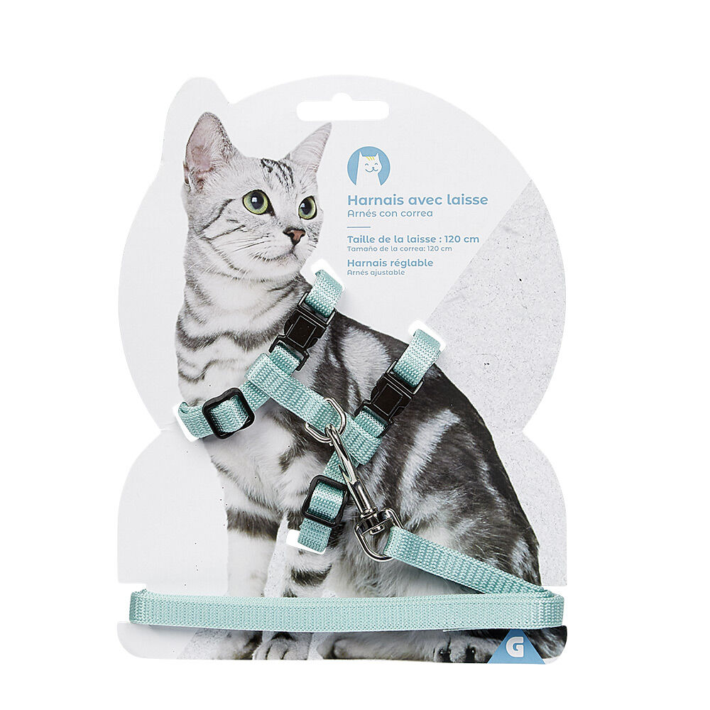 Harnais avec laisse pour chat