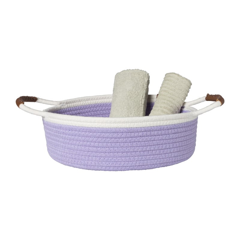 Mand colors laag - lila/wit - &Oslash;30x10 cm