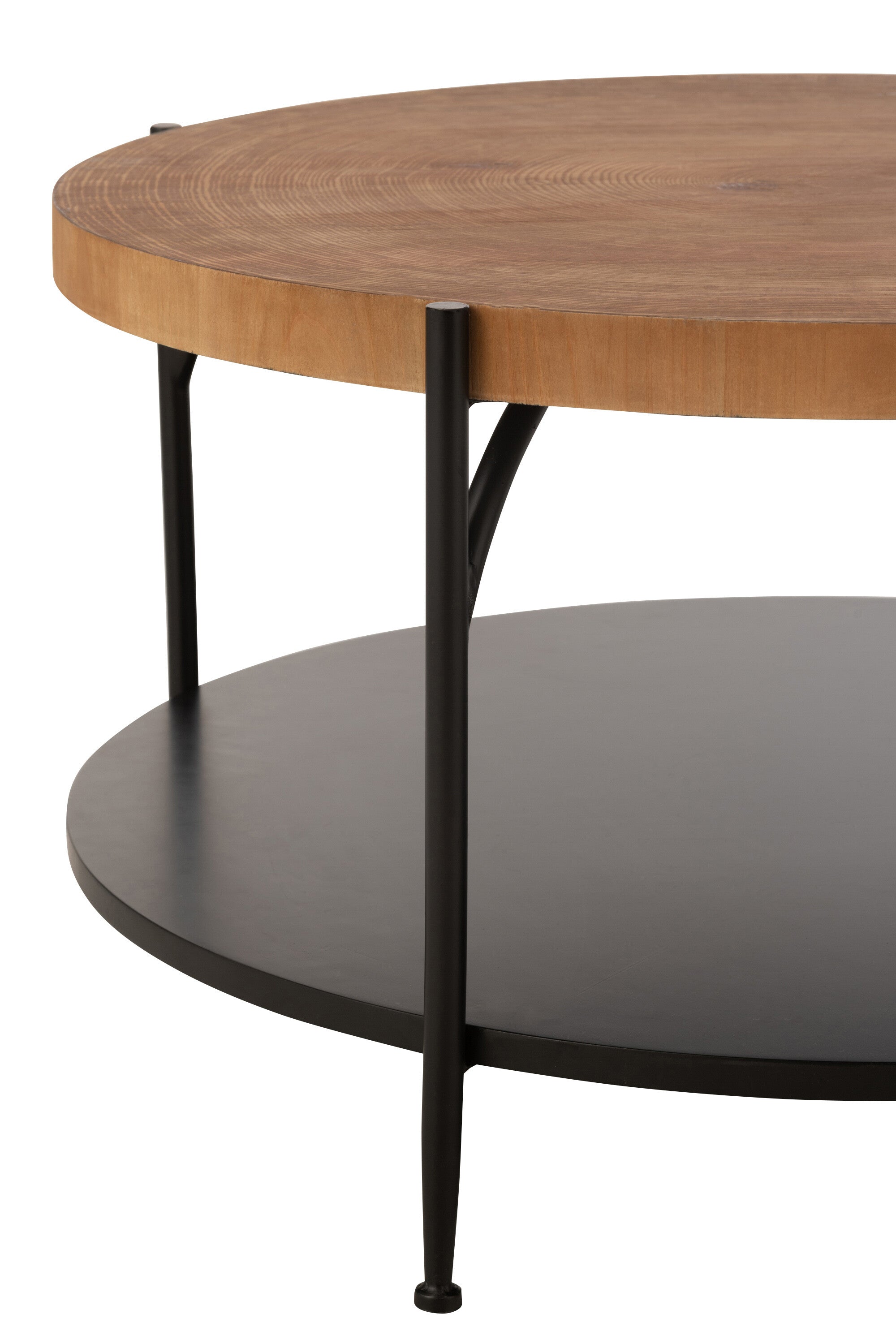 J-Line salontafel Voni - mdf/ijzer - zwart/naturel