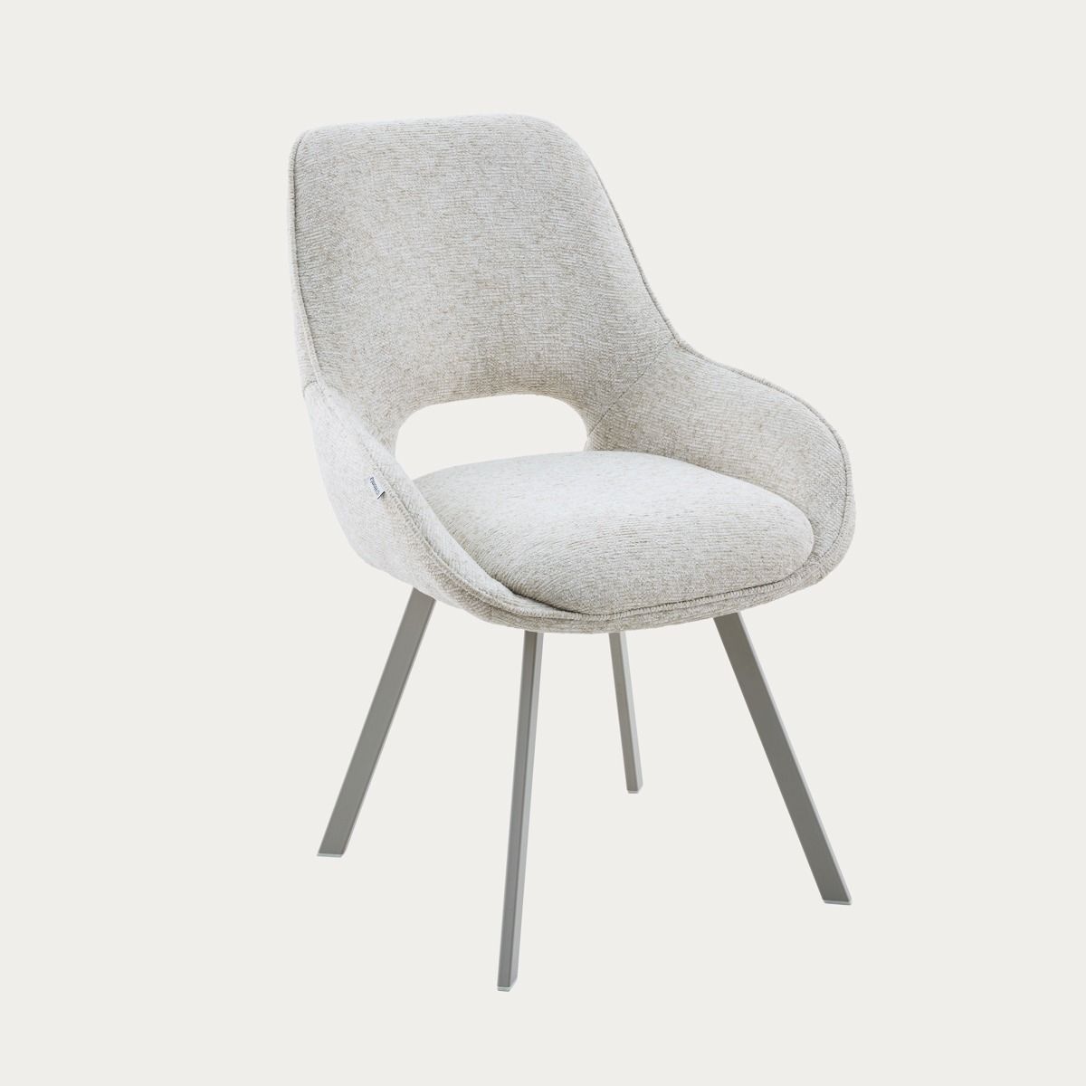 Krzesło ALAGI w tkaninie beżowe 57x63x82 cm