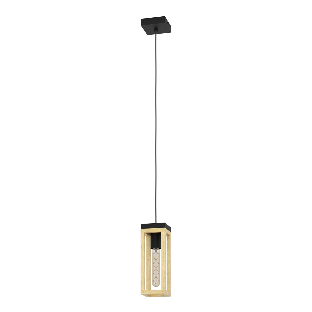 EGLO hanglamp Nafferton - e27 - 10 cm - zwart/bruin