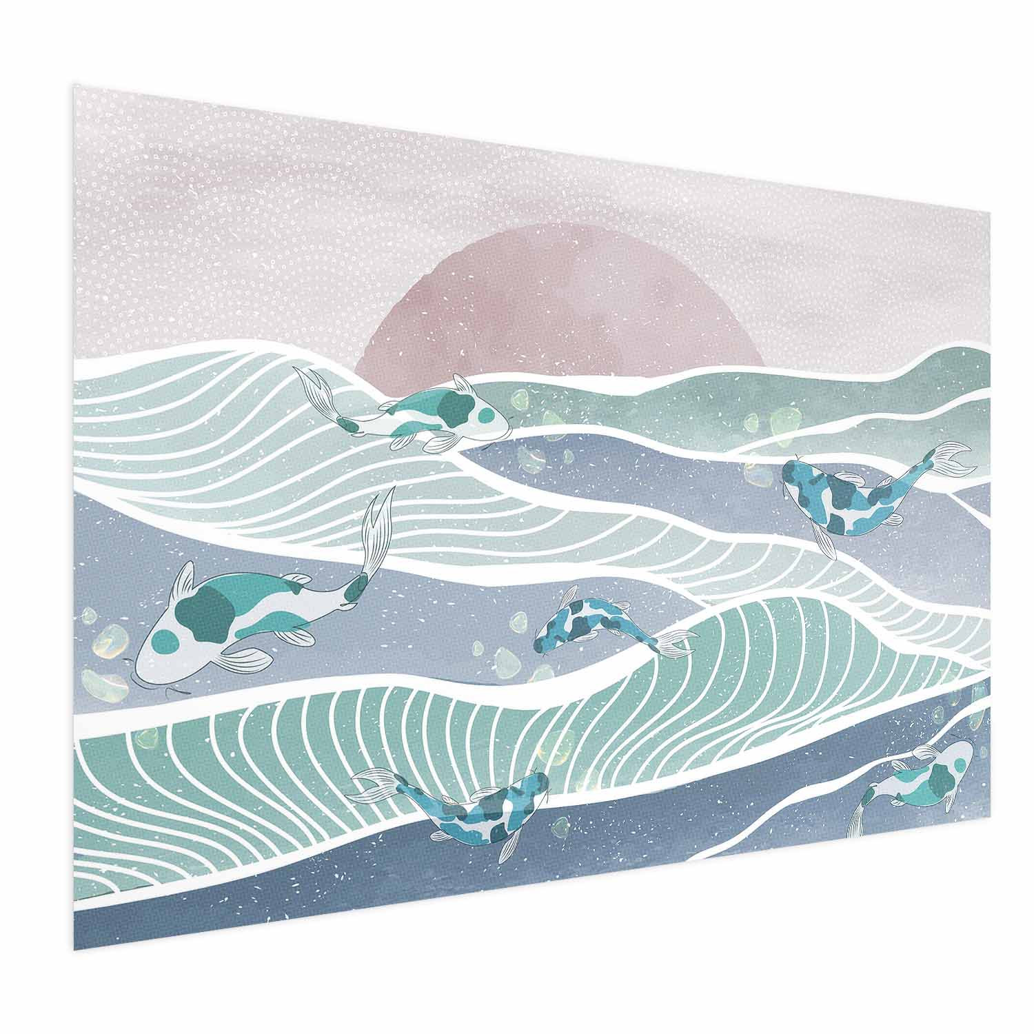 Plakat Ryby na falach 30x21 cm