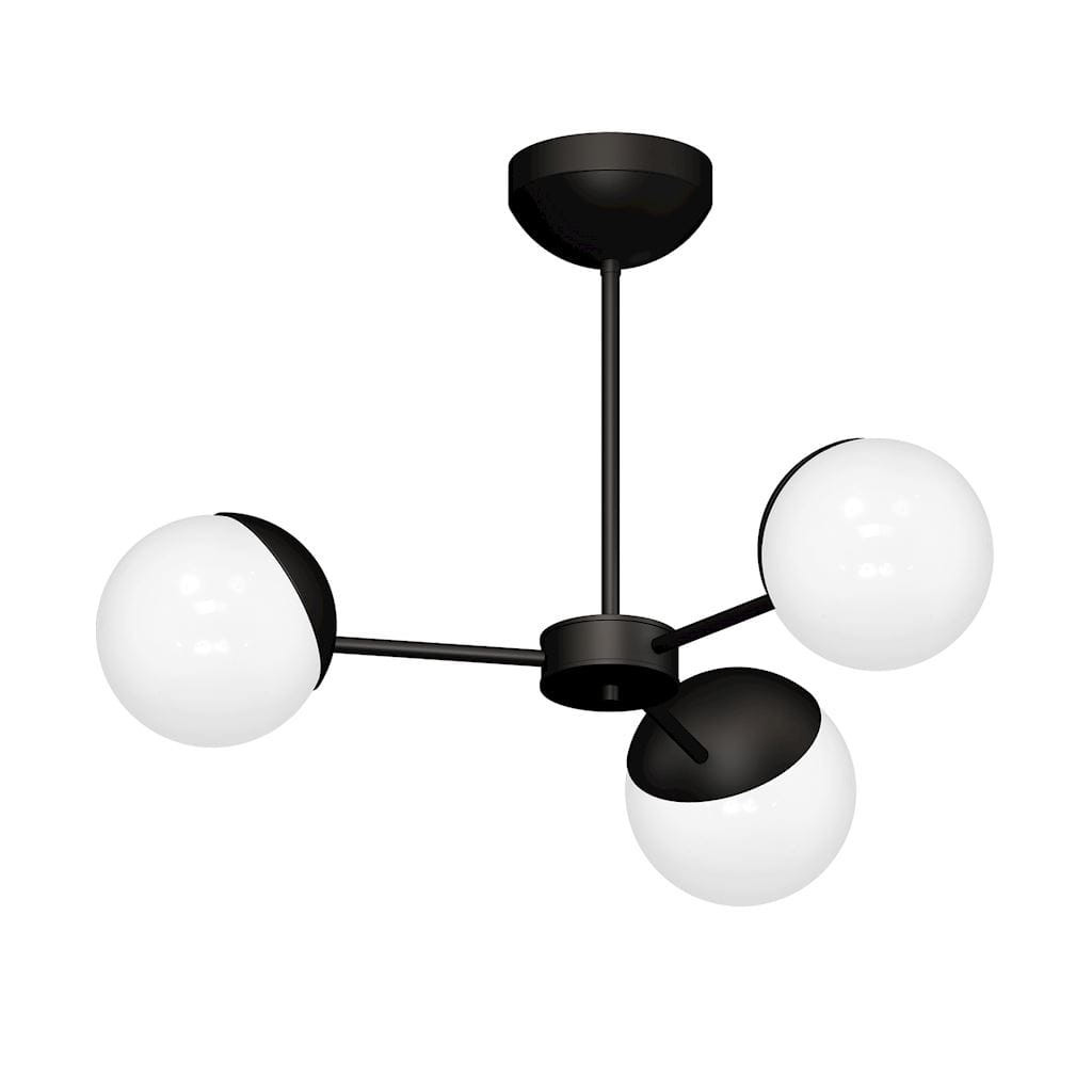 Lampa wisząca czarno-biała SFERA 3xE14x40W wym: 42x60x60 cm Milagro