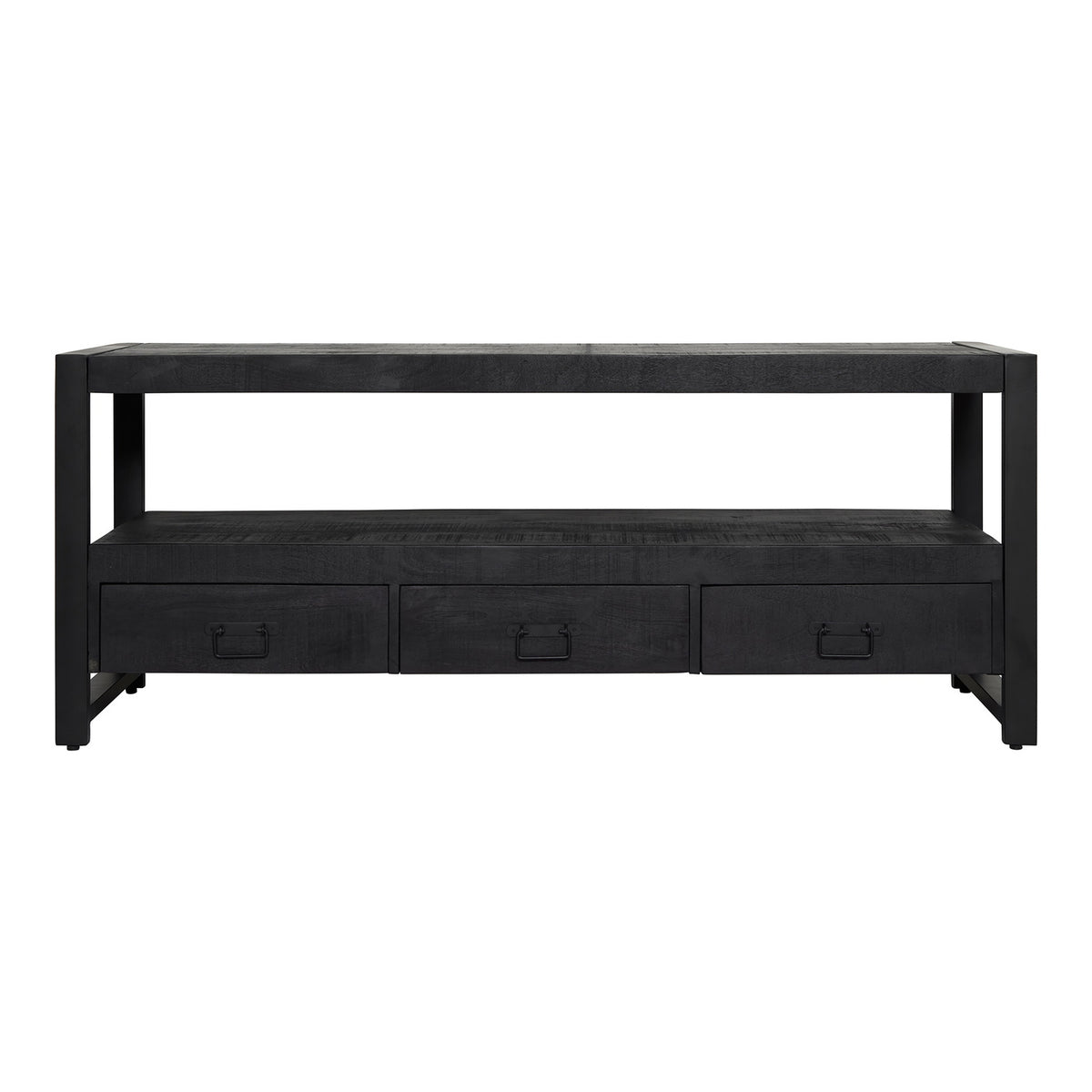 StarFurn Tv-meubel Boaz - Rechthoek Zwart Hout - 150x45x60cm