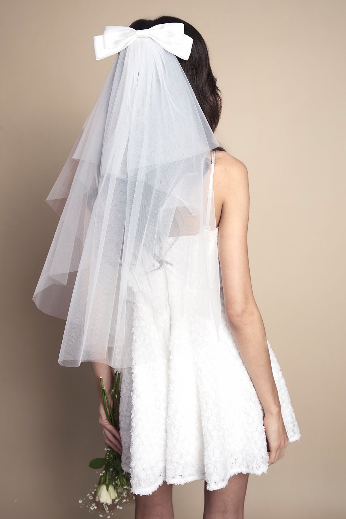 Coast Satin Bow Mini Bridal Veil